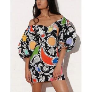 Mara Hoffman Mini Floral Puff-Sleeve Nomi Dress